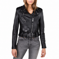 Women’s Black Motorcycle Jacket Leather