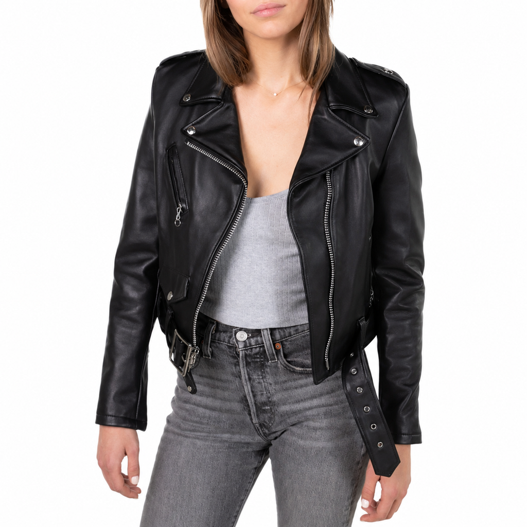 Women’s Black Motorcycle Jacket Leather