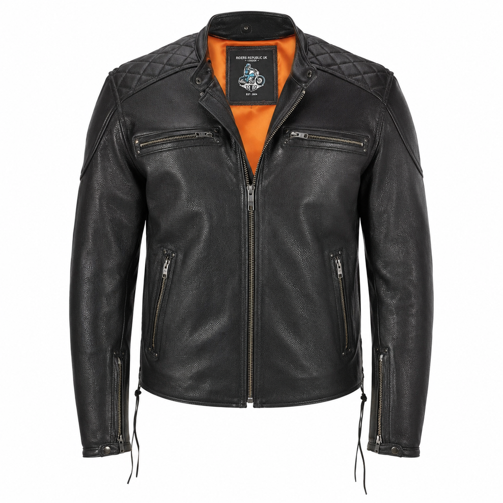 Men’s Genuine Lambskin Leather Bomber Jacket