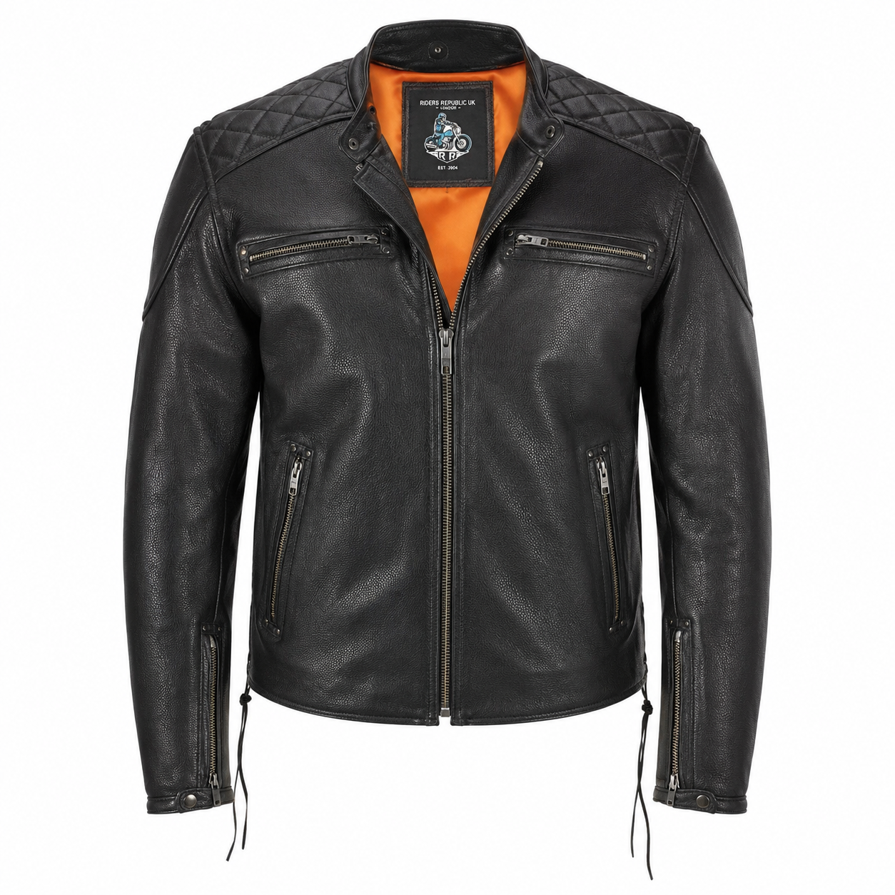 Men’s Genuine Lambskin Leather Bomber Jacket