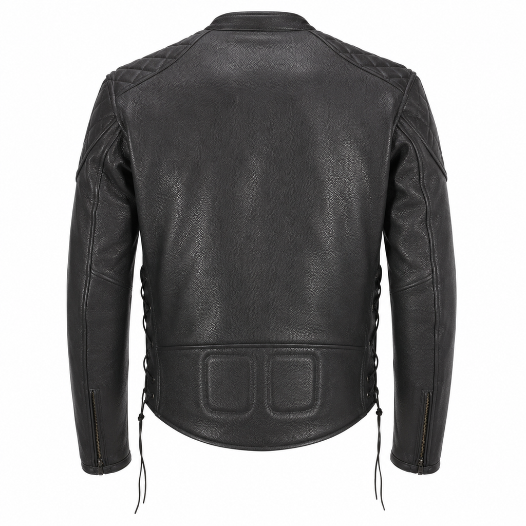 Men’s Genuine Lambskin Leather Bomber Jacket
