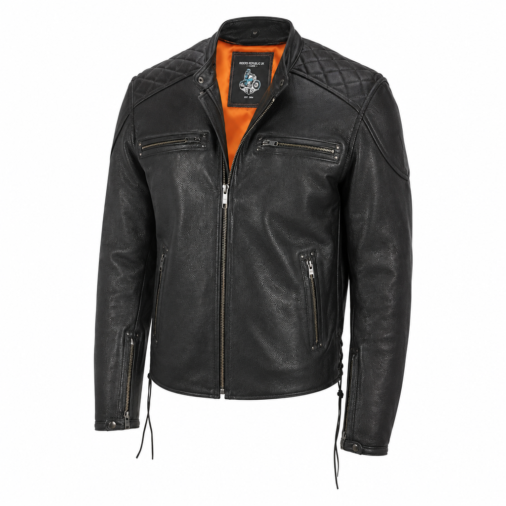 Men’s Genuine Lambskin Leather Bomber Jacket