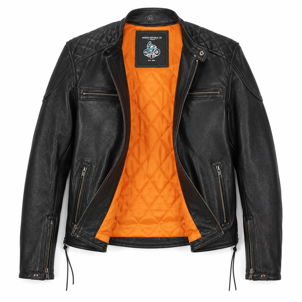 Men’s Genuine Lambskin Leather Bomber Jacket