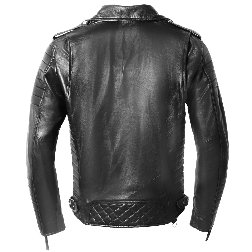Men’s Black Sheepskin Leather Biker Jack