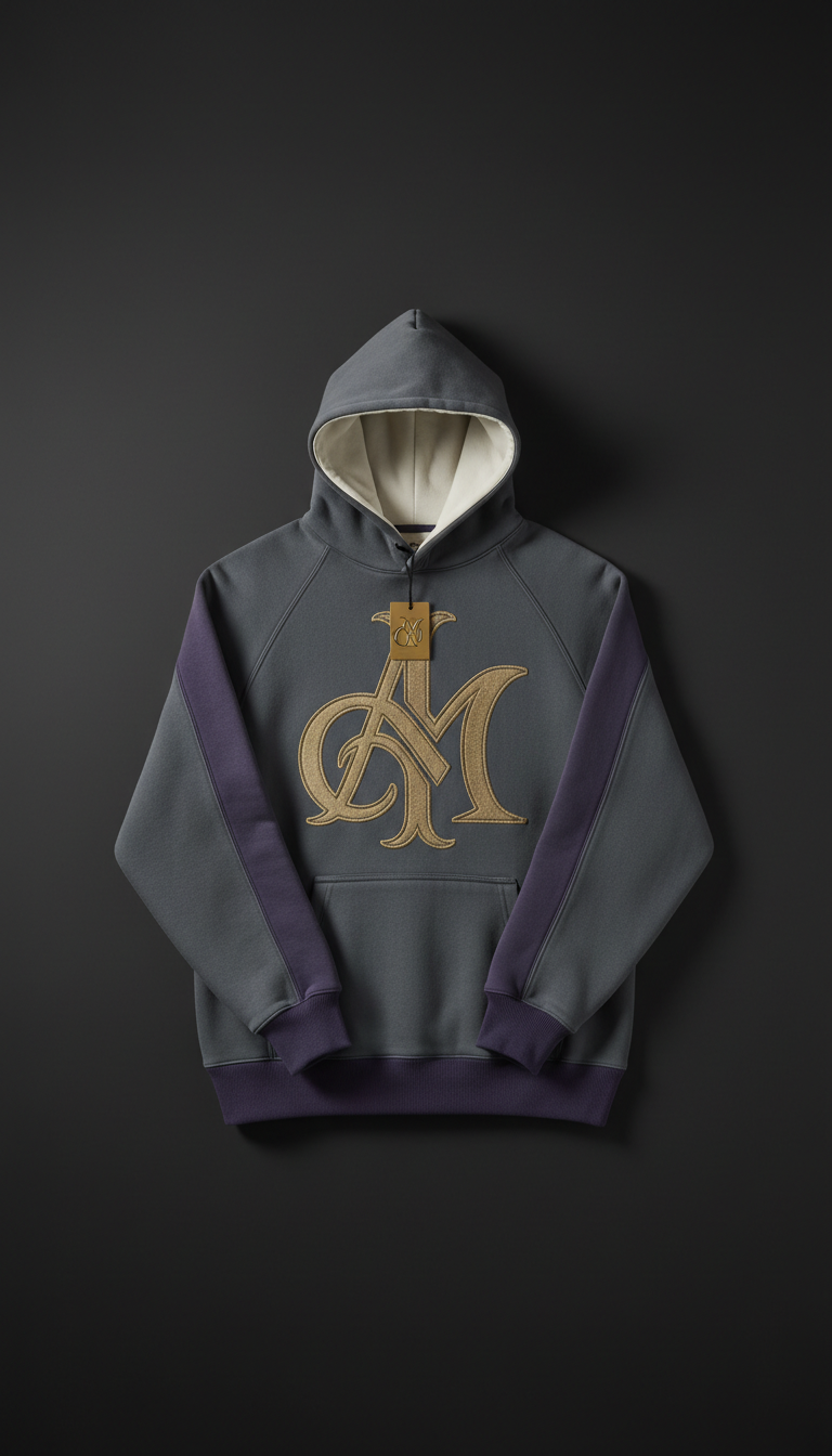 Oversized Monogram Hoodie Cotton Fleece