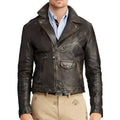 Men’s Iconic Cowhide Leather Biker Motorcycle Jacket