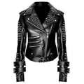 Women’s Punk Rock Black Studded & Spiked Leather Jacket
